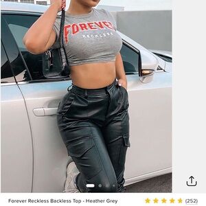Fashion Nova Gray Crop Top